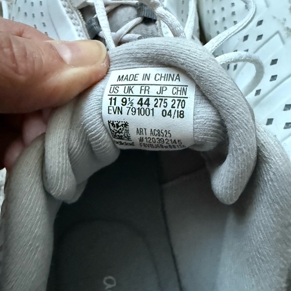 Adidas Adipure White and Gray Perforated Golf Sneakers - Picture 3 of 5